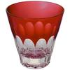 Otsuka Glass Edo Kiriko "Funabashi Kaleidoscope" Tumbler, Glass Cup, Approx. 240ml, Cherry Blossom Red, Made In Japan, 740-218-9