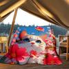 1pc Floral Cat Print Outdoor Flannel Blanket , Machine Washable Perfect Gift for Birthday , Holiday Travel Accessory , Durable Material