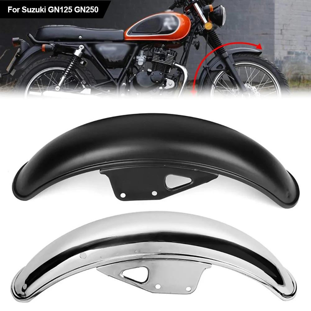 Suzuki GN125 GN250 Front Fender Replacement - Black Metal Mudguard For Motorcycle Protection