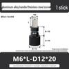 M6 Aluminum Alloy Knurled Hand Tightening Screw Bolt with Stainless Steel Handle
