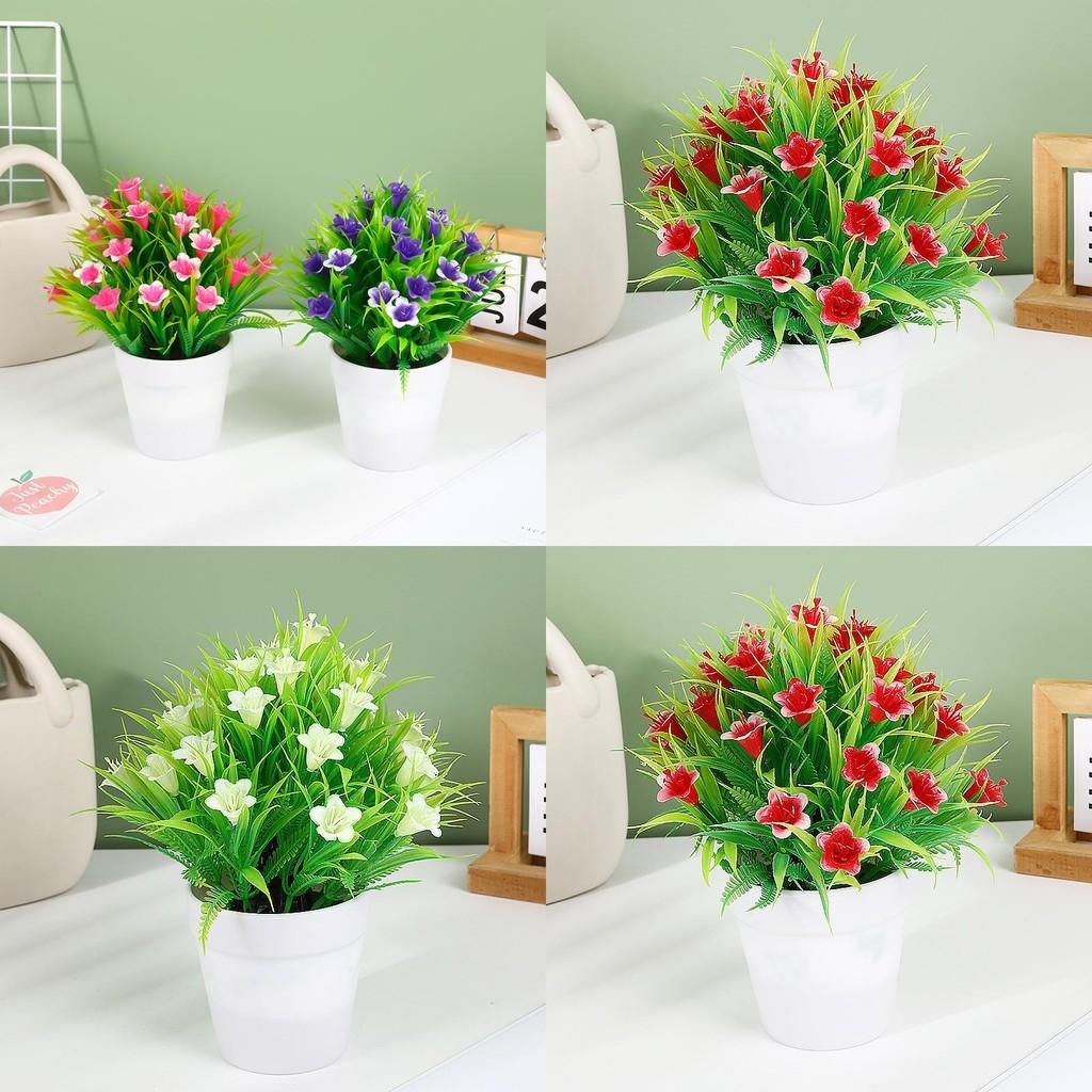 Artificial Lily Greenery With Injection Molded Technique For Office Decor And Home
