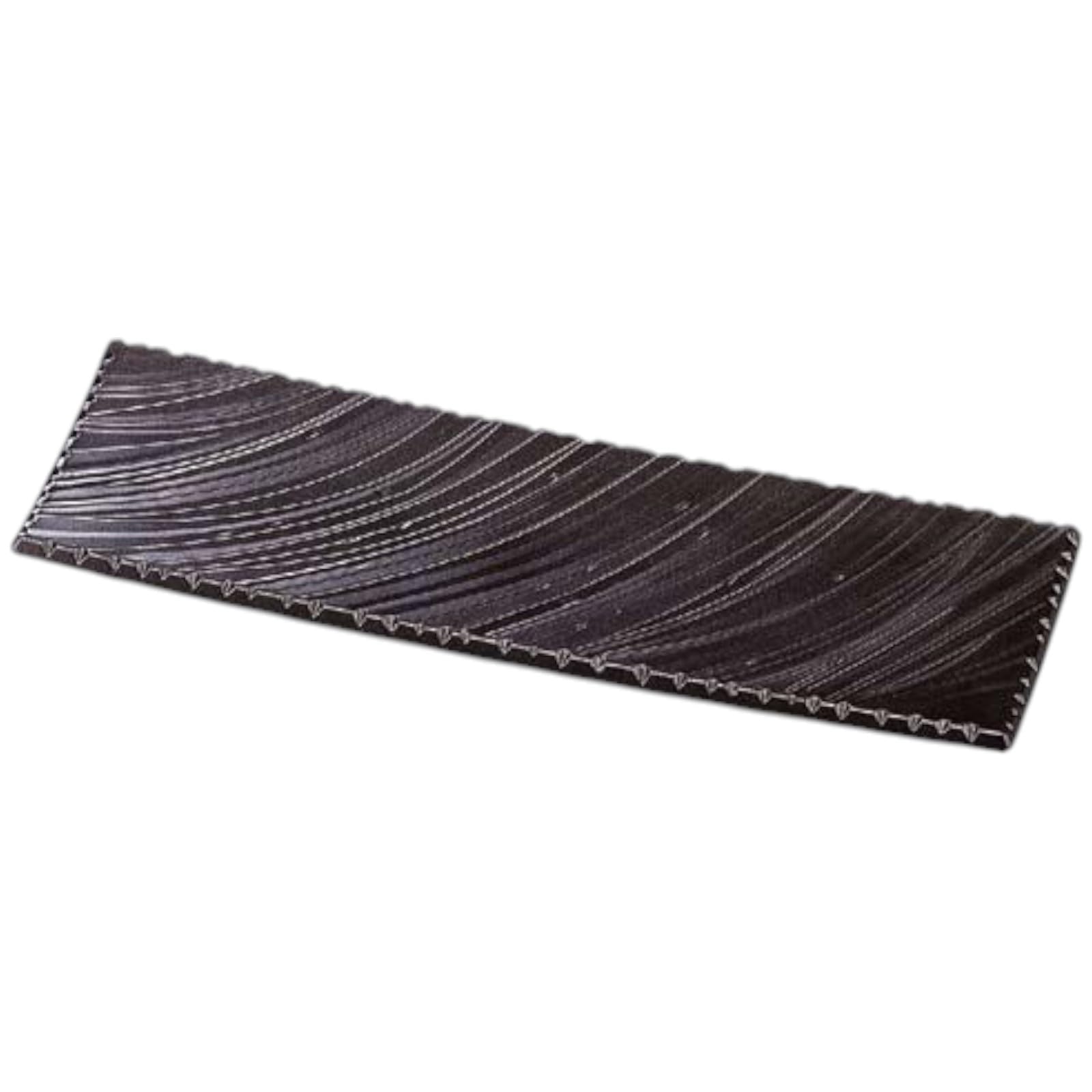 

Премиальная тарелка для нигири-суши Shinogi Wave с резьбой, черно-серебристое оксидирование, сделано в Японии J-Kitchens Тарелка, 34 см, Отделка, Ударопрочная,