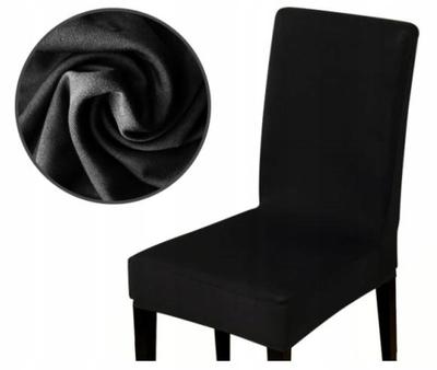 Black Smooth Elastic Chair Cover