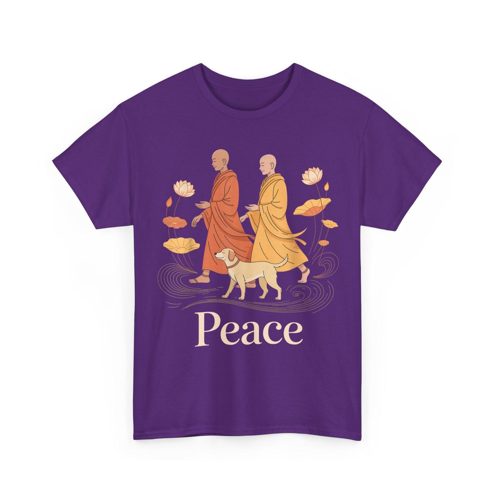 Peace Walking Monks Zen Calm Minimalist Art Men T-Shirt XXL