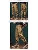 Men's Patchwork Color Block Casual Slim Fit Harem Pants - Spring/Autumn Trendy American Workwear.