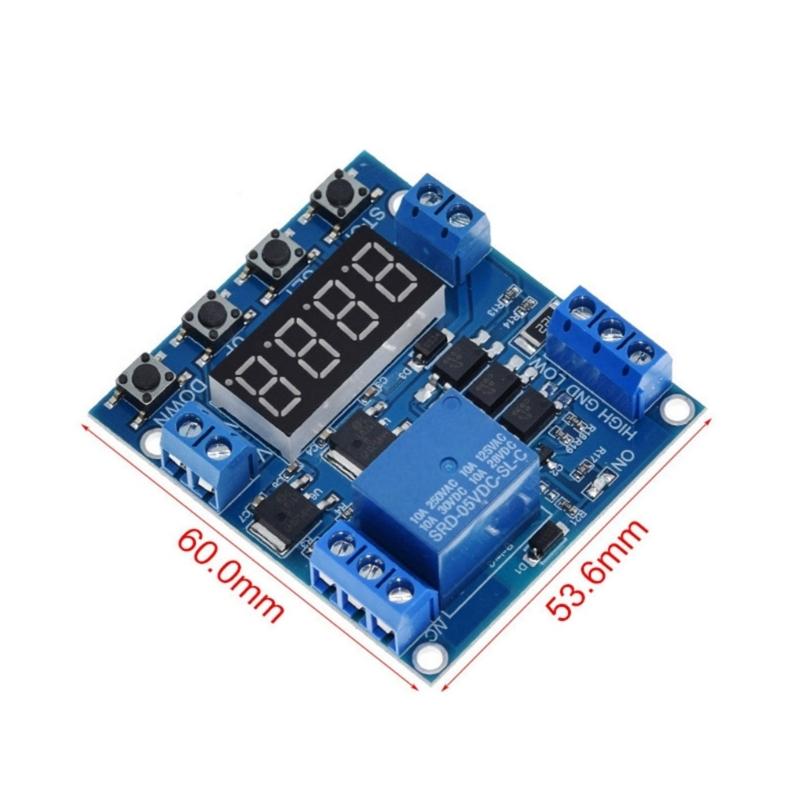 One Way Module Delay Power Failure Digital Display Electricity Detection 6-30V Cycle Timer Counting Controller