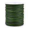 Hollow Pipe PVC Tubular Synthetic Rubber Cord, Wrapped Around White Plastic Spool, Dark Olive Green, 2mm, Hole: 1mm, About 54.68 Yards(50m)/roll
