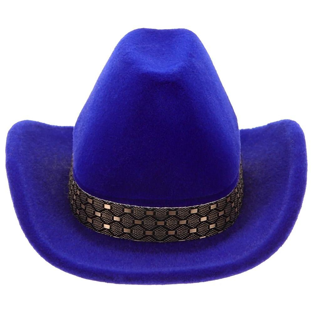 Vintage Western Cowboy Hat Ring Box Flocked Creative Ring Box Jewelry Storage Boxes  Wedding