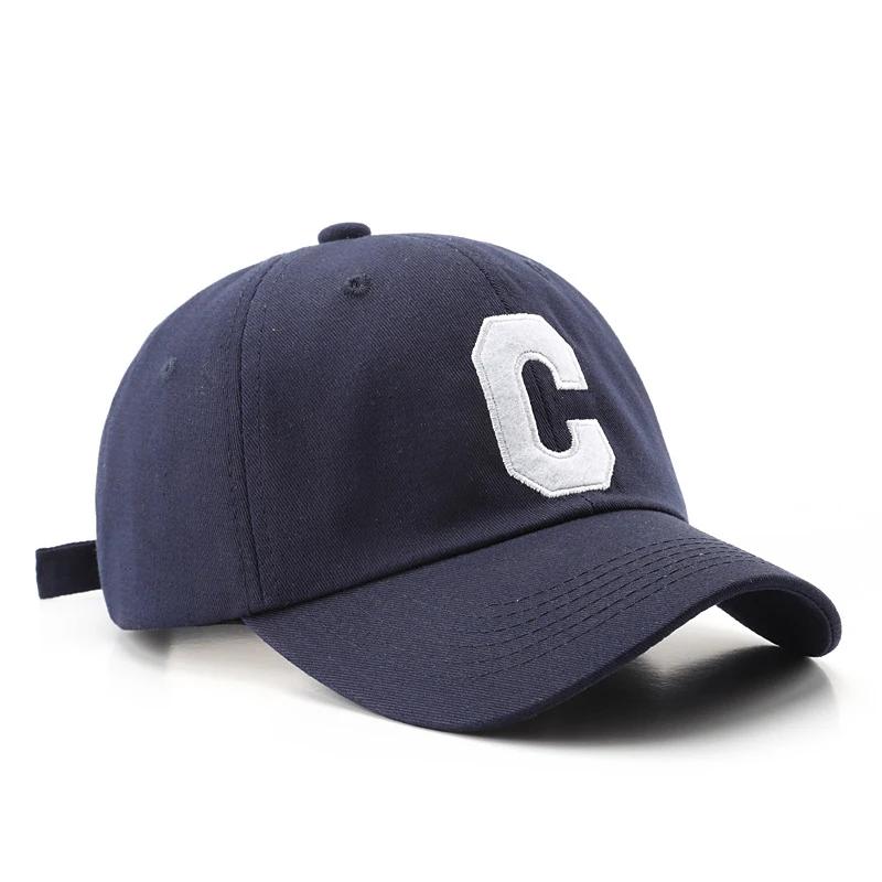 New Retro C Letter Embroidered Unisex Baseball Cap for Women Hip Hop Solid Snapback Hats Men Adjustable Summer Sun Trucker Hat