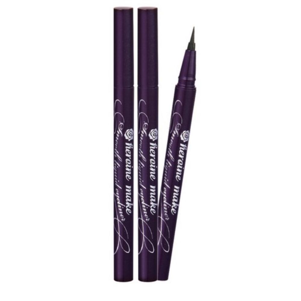 Heroine Make Smooth Liquid Eyeliner Super Keep 0.4ml, 01 Deep Black, 4 Pcs