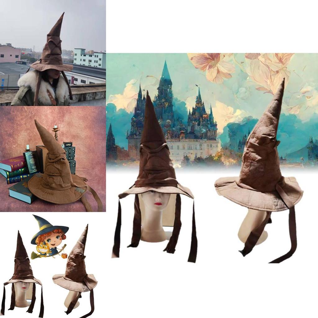 Stylish Halloween Crossbody Bag With Brown Witch Hat Ideal For Harry Potter Fans