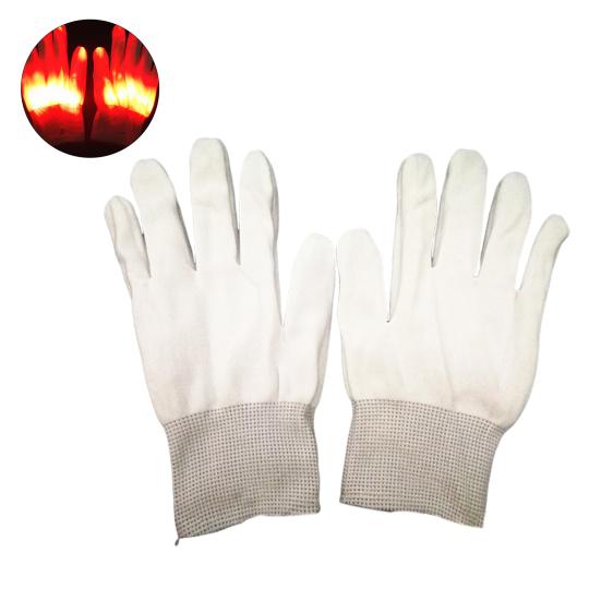 1 pár LED klubových rukavic Nastavitelné režimy blikání Protiskluzové Knoflíkové baterie