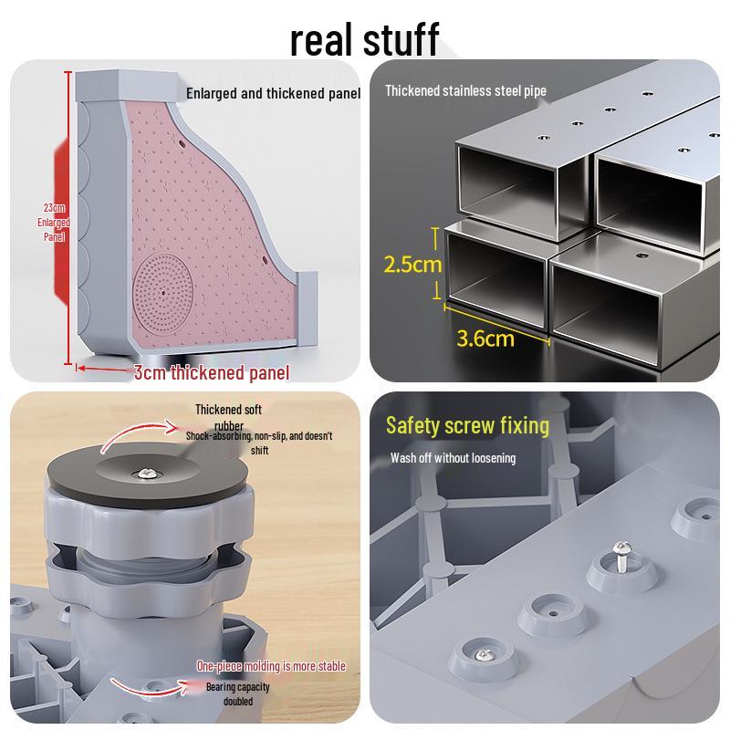 Universal Heavy-Duty Washing Machine Base Stand - Moisture & Shockproof, Adjustable for Top & Front Load Models