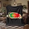 Portugal national football team Print Flannel Blanket Soft Warm Sofa Bed Throw Blanket For Home Office Bedroom