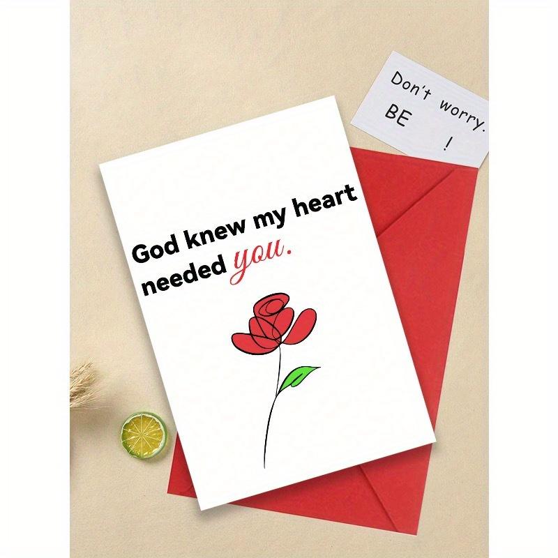 1 PC, Humorous Anniversary Card, Fun Birthday Card For Husband, Wife, Boyfriend, Girlfriend, Valentine's Day Card, Cool Card With Envelope