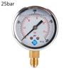 16 Styles Dual Scale Liquid Filled Pressure Gauge with Brass Internals 1/4" BSPT Bottom Mount Pressure Gauge Durable
