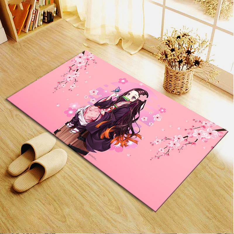 Nezuko Carpet Rug for Living Room Bedroom Home Sofa Decoration,Kids play Non-slip Floor Mat