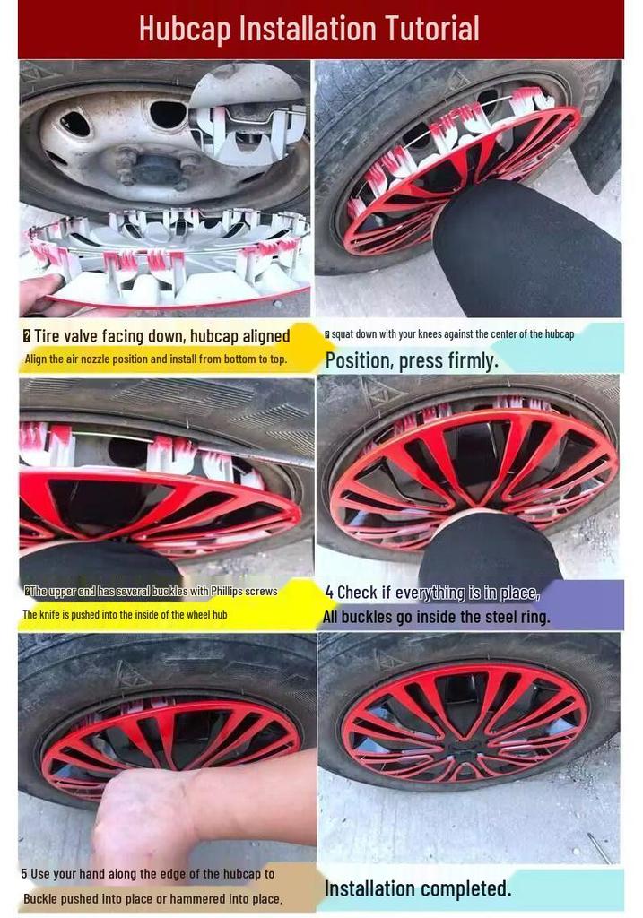 Panda MINI Hub Cap 13-Inch Decorative Wheel Cover & Dust Protector