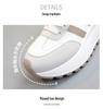 BN007 Women's Height-Boost Travel Shoes 2024: Versatile, Breathable, White, Thick-Soled, Wear-Resistant.