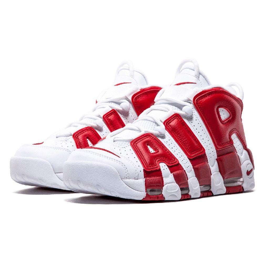 Nike Мужские кроссовки Air More Uptempo White Red бело-спортивно