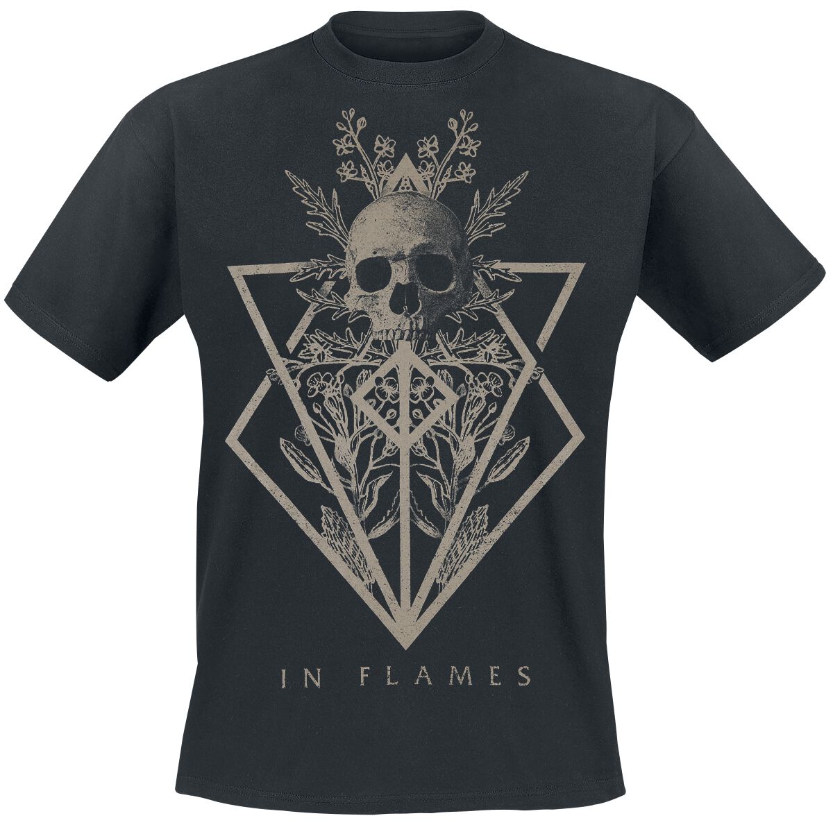 Skull Logo in Flames T-Shirt Men Women Vintage Metal Rock Band Graphic Tee 100% Cotton Summer Streetwear Top S разноцветный
