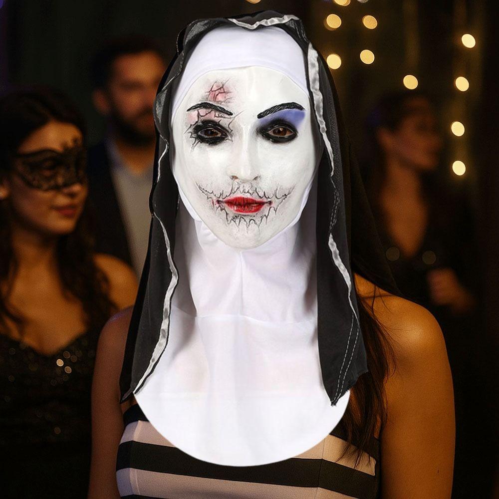 Unisex Halloween Skull Headwear Universal Halloween Latex Mask Screaming Zombie Mask Costume Party