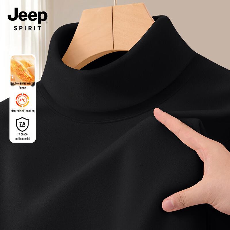 JEEP SPIRIT Men s Wool Blend High-Neck Long-Sleeve Base Layer 2XL