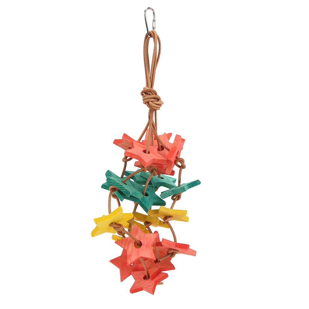 Bird Wood Star Toy Bite Resistant   Wood Star Chewing Toy for Budgies Parakeet Cockatiel Lovebird