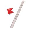 Woodworking Layout Tool 45 90 Degree Angle Ruler 300mm Metal Measuring Ruler with Limit Block Nut