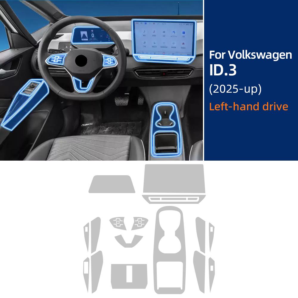 TPU Protective Film for VW ID7 2023-2025 ID.3 2025-2026 Interior Anti-Scratch Transparent Sticker