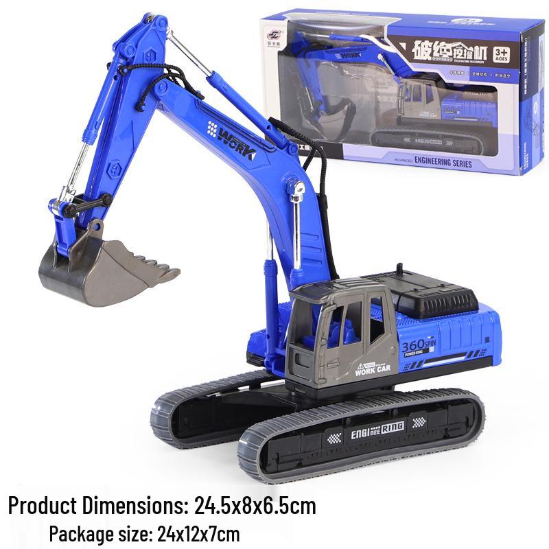 High-Quality 360-Degree Excavator Model Toy Car Simulation Ornament