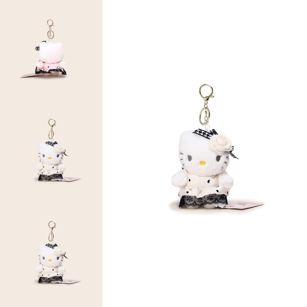 Hello Kitty Stuffed Toy Keychain With Flower And Lace Dress Decoration For Collectors