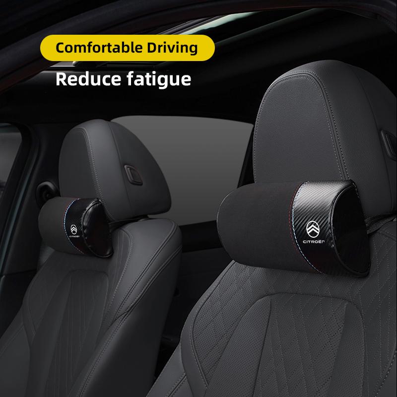 Car Seat Headrest Suede Neck Pillow Personalized Decorative Accessories For Citroen C5X e-C4 X e-C3 C4 C3 C5 Berlingo C1 C6 C2