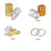 90pcs Hair Braid Rings Dreadlock Three Ply Hair Clips Loops Decoration for Women & Girls