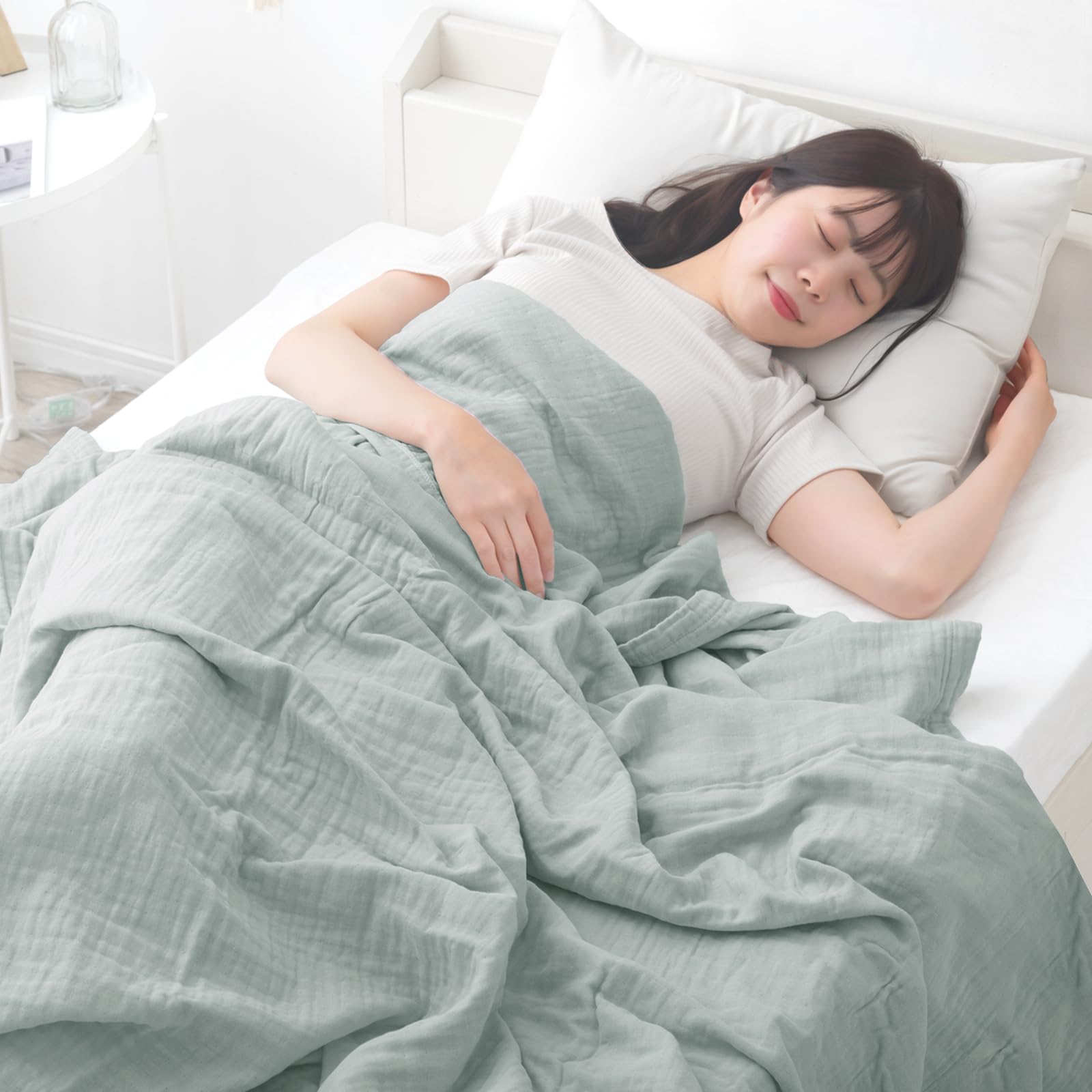 

Tansu no Gen Марлевое Широкое и 160 x Летнее Хлопковое Полотенце 18900001 Одеяло, Одинарное, Длинное, 210мм, 100% Хлопок, 5-слойная Марля, Одеяло, (92632)