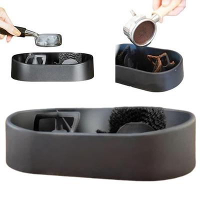 Limpador Elétrico Automático de Portafilter Aço Inoxidável Estação de Limpeza de Cabo de Espresso com Escova e Bandeja de Borra Limpador Universal de Cabo de Café