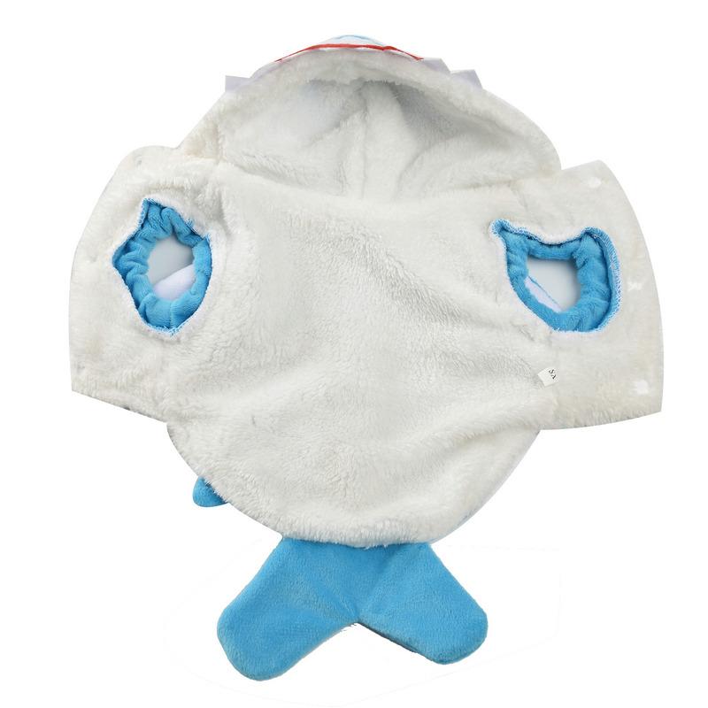 Halloween Dog Costumes Winter Dog Clothes Funny Shark Costume Warm Fleece Puppy Pet Coat Jacket Clothing For Small Dogs Cats