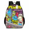 Zaino Scolastico per Bambini Ragazzi Ragazze - Carino Design Mostro Cartone Animato Tessuto Oxford Leggero Spallacci Imbottiti Traspiranti Grado