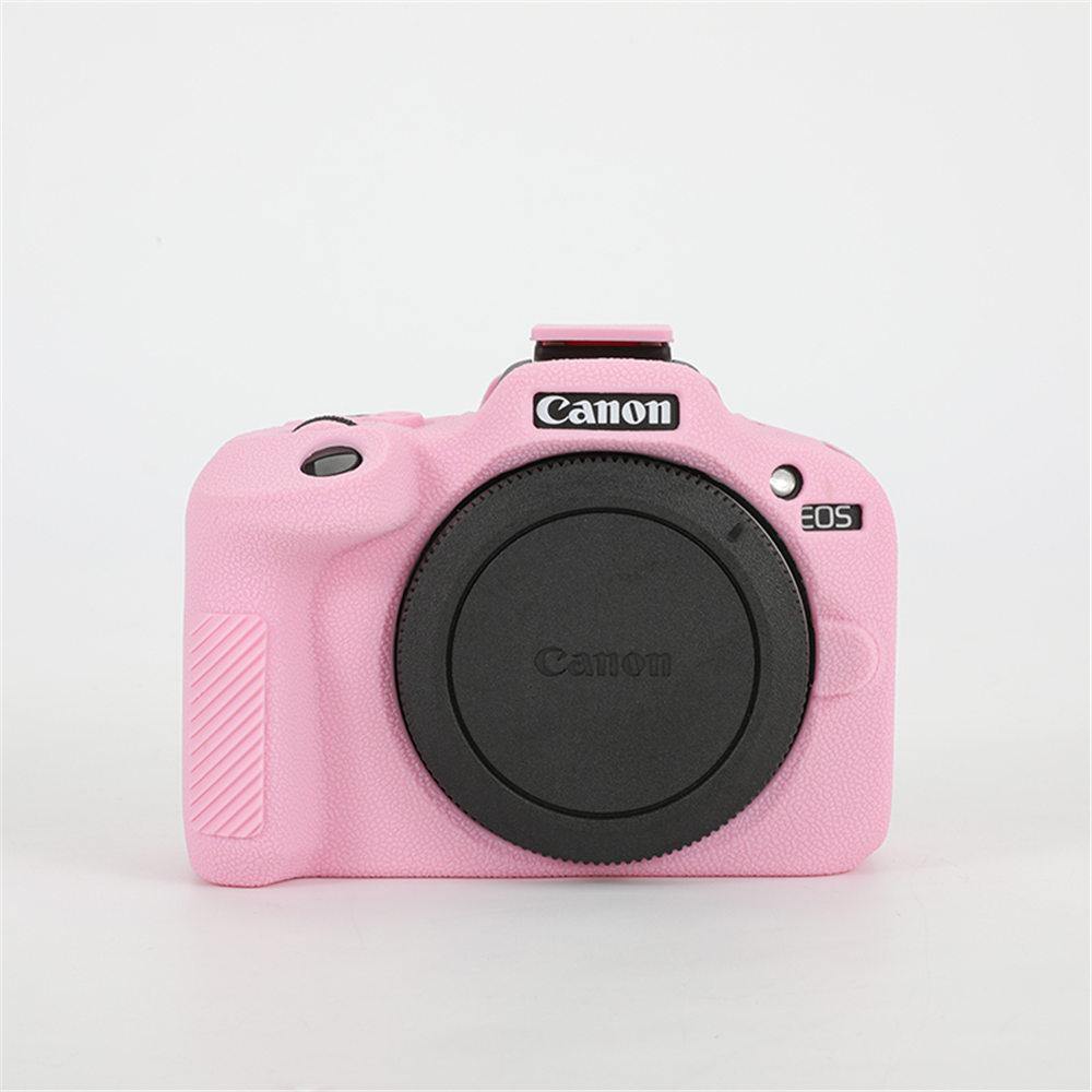 Litchi Pattern R100 Soft Silicone Armor Camera Body Case For Canon EOS R100 Shockproof Rubber Cover