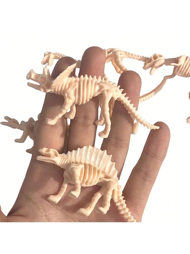 6pcs Simulated Dinosaur Skeleton Model Archaeological Excavation Dinosaur Fossil Skeleton Accessories Children's Birthday Gifts