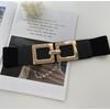 Versatile Black Elastic Wide Waist Belt For Women Enhancing Dress Styles With Features Slimming