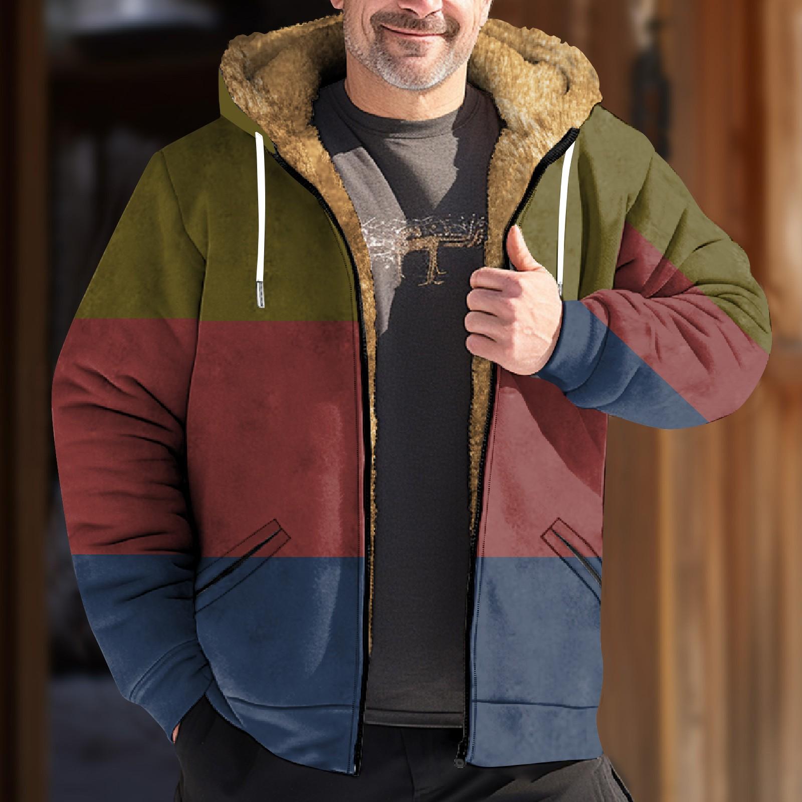 

Чоловіча куртка з принтом у стилі ретро. Чоловіча куртка з капюшоном на блискавці в повсякденному стилі весни та осені