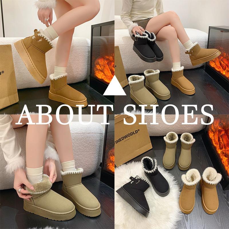 Thick-soled Snow Boots Women's Winter Velvet Thickened Warm Short Boots New Snow Cotton Shoes