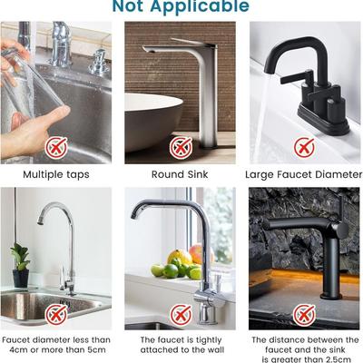 Flexible Silicone Sink Faucet Mat Slope Shape Flexible Sink Splash Guard Rotatable Faucet Drip Catcher Tray Kitchen Sink