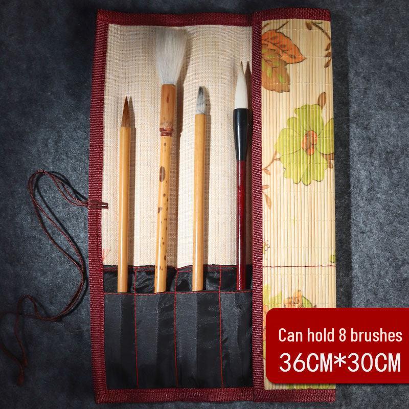 Ancient Style Bamboo Brush Pouch: Large Capacity, Multi-Specifications