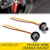 Universal Pigtail Wire Female Socket 194 T10 PGS Front Side Marker Light Plug F