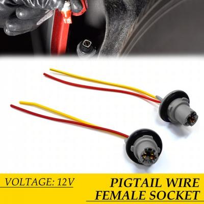 Universal Pigtail Wire Female Socket 194 T10 PGS Front Side Marker Light Plug F