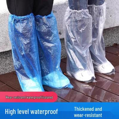 Wasserdichte Rutschfeste High-Top Regenschuhüberzieher - Transparent, Verdickt, Abriebfest.