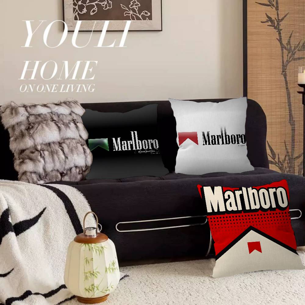 Retro MMarlboroSS Cushion Cover Car Throw Pillow Case For Sofa Car Christmas Gift Xcm Xcm