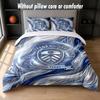 Leeds United Football Design Juego de Cama Ropa de Cama 1 Funda Nórdica + 2 Fundas de Almohada Suave Transpirable Ropa de Cama para el Hogar